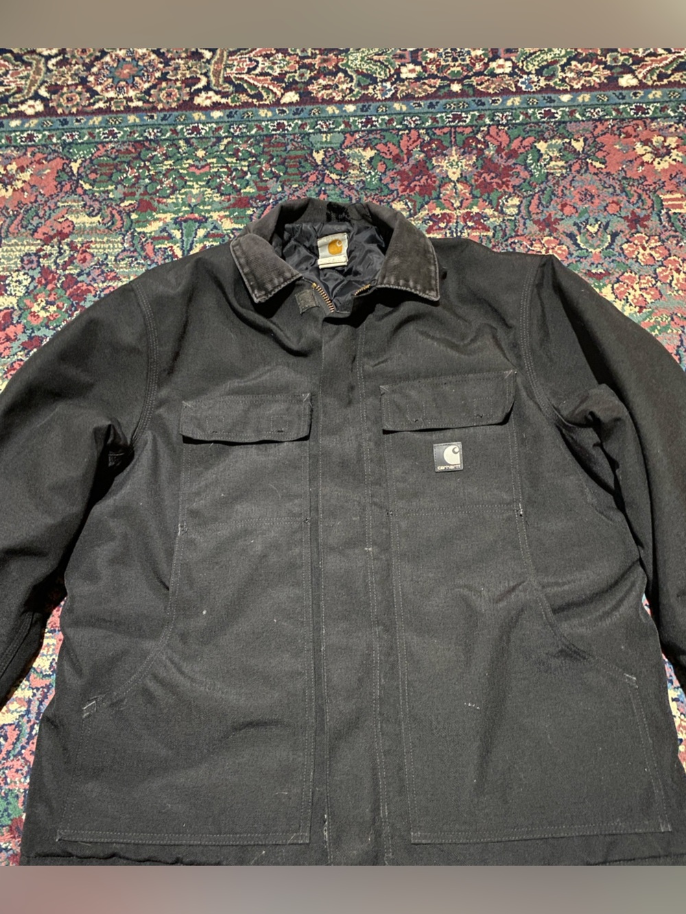 Carhartt Men’s Black Canvas Insulated Work Jacket